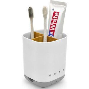 Toothbrush Holder Bathroom Counter Organizer Electric Toothpaste Storage Caddy